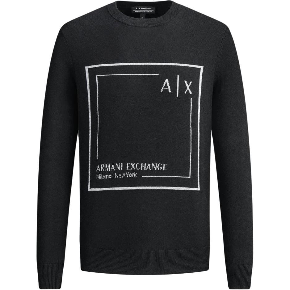 Armani Exchange Свитшот с принтом букв, круглым вырезом, длинным рукавом, мужской свитшот 3RZM1A-ZM2HZ-1200