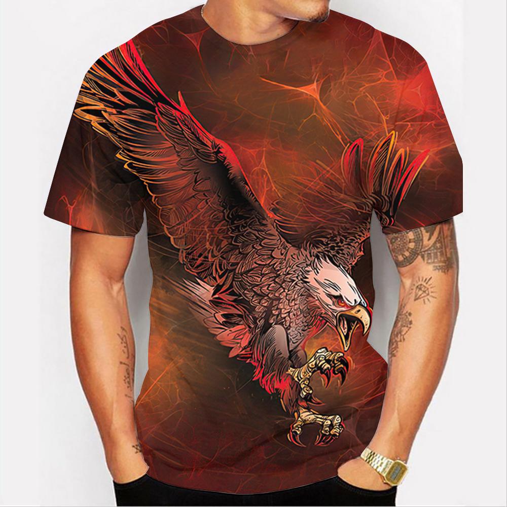 American Eagle Graphics T-Shirt For Men 3D Print Tees Animal Camisetas Pattern Short Sleeve Tops Summer Casual Men's Clothing