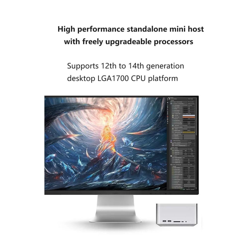 SZBOX Мини ПК Маленький ПК Без ОС DIY Мини Компьютер Корпус из сплава Маленький ПК Графическая карта 6600M DDR5 2280 NVME и поддержка Mac Специализированная игровая консоль HD 5