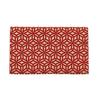 Inden Indenya Yushichi Uehara Indenya Genuine Leather Business Card Holder Model Number 2501 Red Background X White Lacquer Hemp Leaf Pattern Genuine