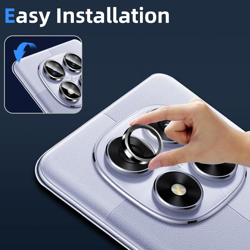 Защитная пленка для объектива из прозрачного закаленного стекла HD для Redmi Note 14 Note 14 Pro 5G 4G Note 14 Pro+ для Xiaomi POCO X7 Pro, защитная пленка для камеры с металлическим кольцом
