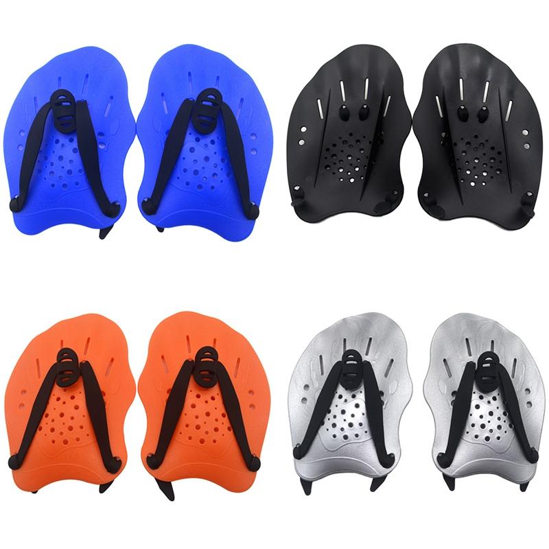 Swimming Paddles Training Adjustable Hand Webbed Gloves Pad Fins Flippers For Men Women Kids
