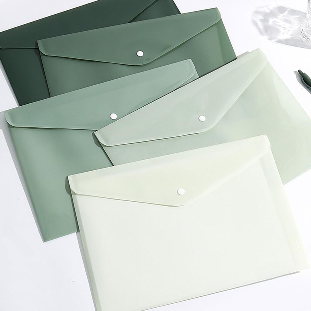 Snap Button Closure File Bag File Envelope Water Resistant Document Pouches Letter Size File Folder Hold 50 Sheets