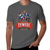 Винтажная футболка Zywiec с изображением пива, одежда больших размеров, быстросохнущая, базовая футболка, корейская мода, мужские футболки с графическим принтом, хип-хоп.
