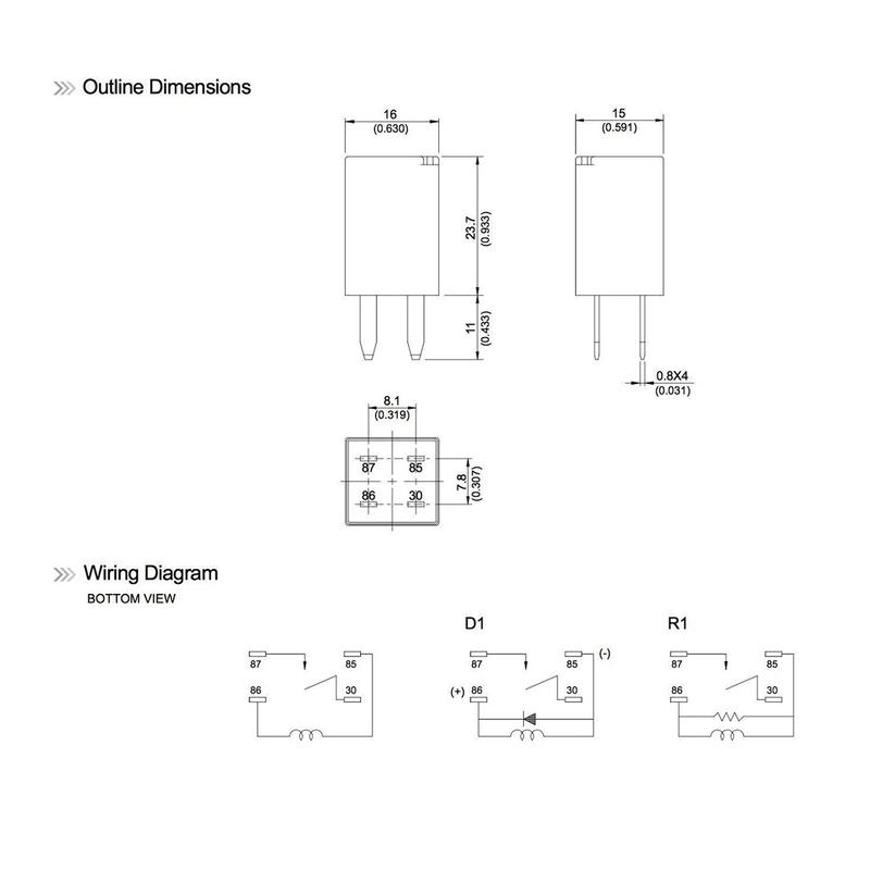 12V DC 301-1C-C-R1 U01 Automotive Relay 35A/20A 5Feet Coil Bistable Latching Relay DPDT 30VDC 2A 1A 125VAC HFD2/005-S-L2-D Realy