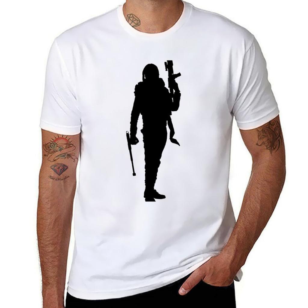 Jyn Erso Armed Silhouette TShirt AntiPilling Casual TShirt