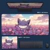 Edgy Gengar and Pikachu Battle Desk Pad Abstract Art Gaming Mouse Mat