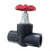 Water Shut Off Valve Large PE Tube Fitting Round Handle Stop for Outdoor Pipelines Cold