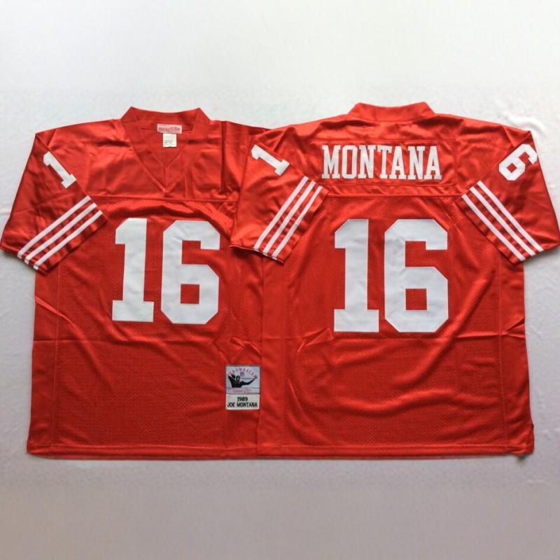 Retro NFL Football Jersey San Francisco 49ers 16 Or 80 Embroidered Team Uniform Men Sports Fan Apparel