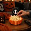 Large Capacity Pumpkin Slot Halloween Candy Bowl, 3D Printed Grim Reaper Snack Holder Dish, Spooky Bowl Skeleton Serving for Home, Office, Desk,