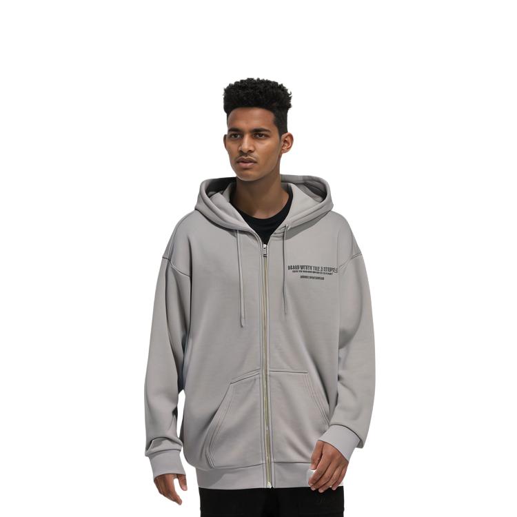 adidas Толстовка Мужская Светло-серая HZ7027