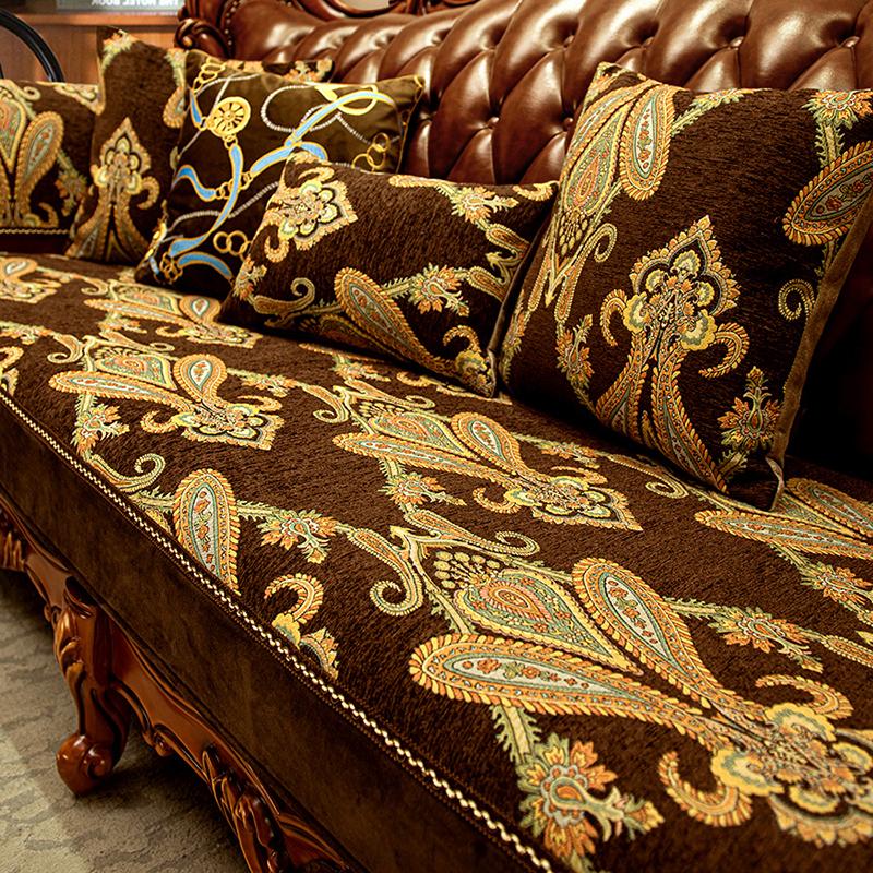 European Style Couch Covers Luxury Jacquard Anti-slip Sofa Cover Living Room Four Seasons Universal Slipcover Home Decoration