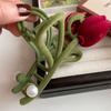 Clip Female Hair Accessories Red Velvet Hair Claw Korean Style Headwear Flocking Tulip Hair Clip