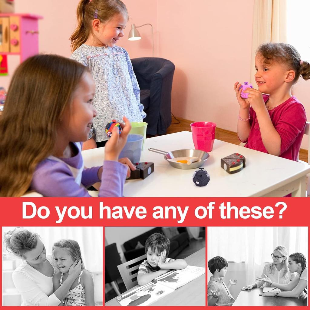 Маленькие игрушки-фиджет, 12-гранные кубические игрушки для детей и взрослых с тревогой, СДВГ, аутизмом и снятием стресса