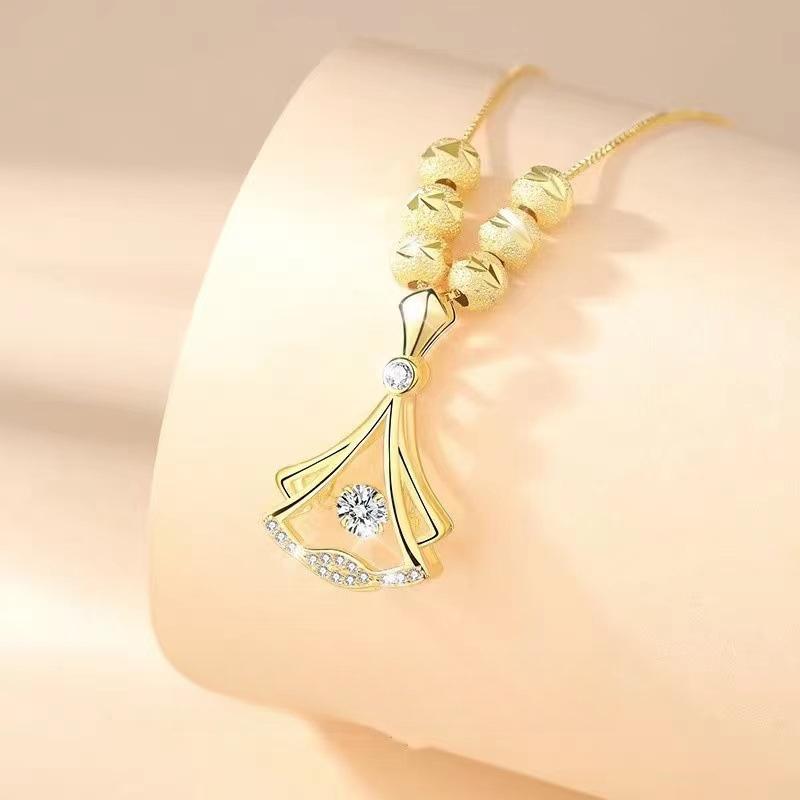 Новое ожерелье из маленькой юбки Liufuzhu Lively, легкая роскошь, изысканный модный нишевый дизайн, универсальный темперамент