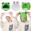 Cartoon Winter Autumn Hats Female Beanie Caps Bunny Ears Plush Hat Rabbit Big Frog Eyes Hat