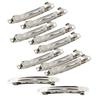 10 Pieces Metal Silver French Barrette Hair Clips for Craft Bows 8cm