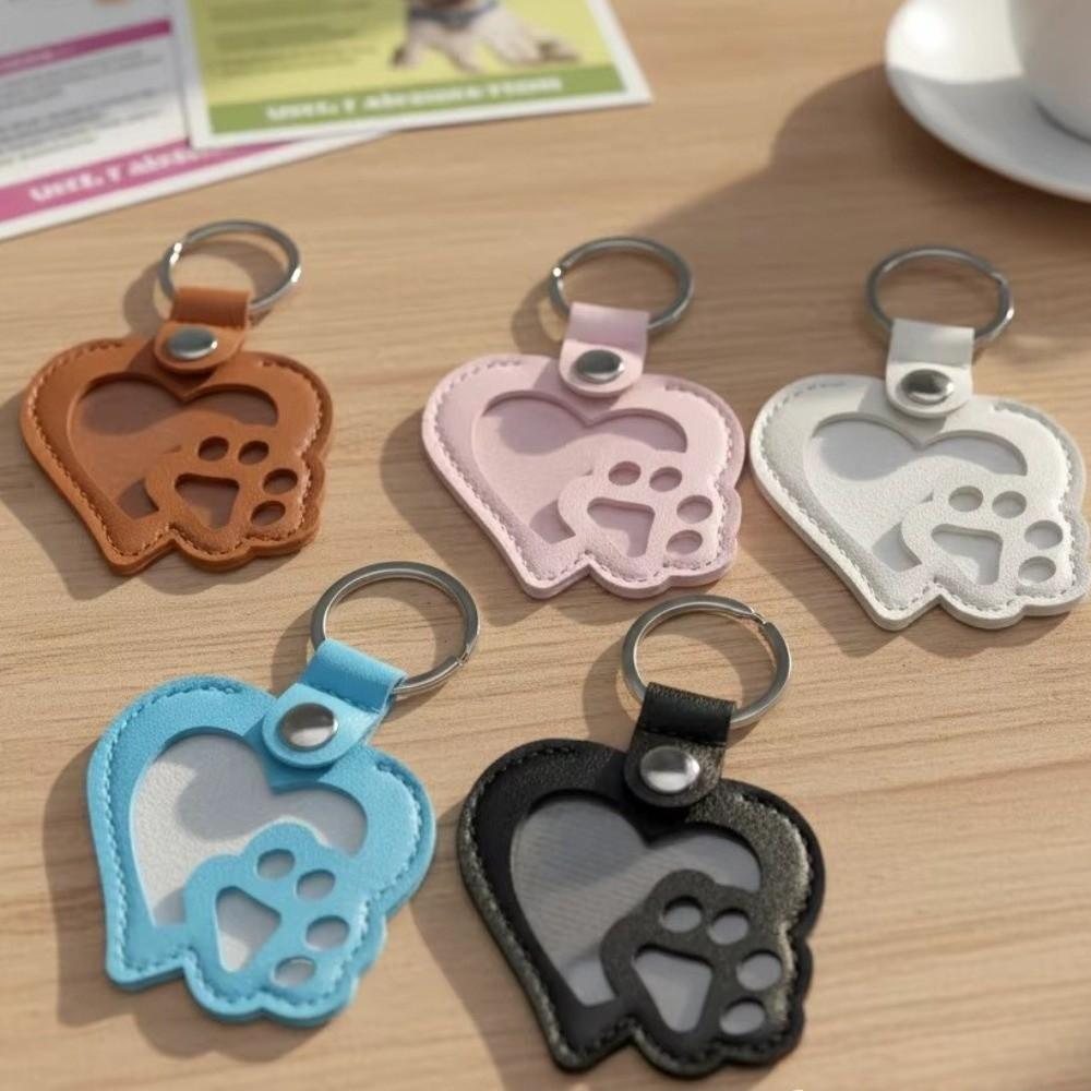 PU Leather Pet Hair Storage Bag Portable Memorial Key Chain Pet Hair Key Chain Funeral Supplies