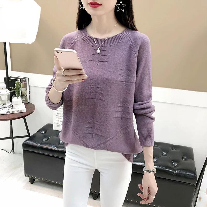 Зимний женский теплый свитер с низким воротником и саженцем, свободная студенческая майка, толстовки