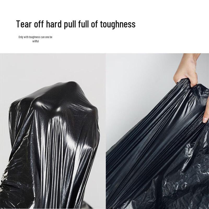 Yilijia Large Black Flat-Mouth Trash Bags