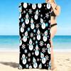 1Pc Winter Snowman Beach Towel Quick Dry Multiuse For Beach Pool Gym Yoga Home Travel Christmas Halloween Xmas Gift S146