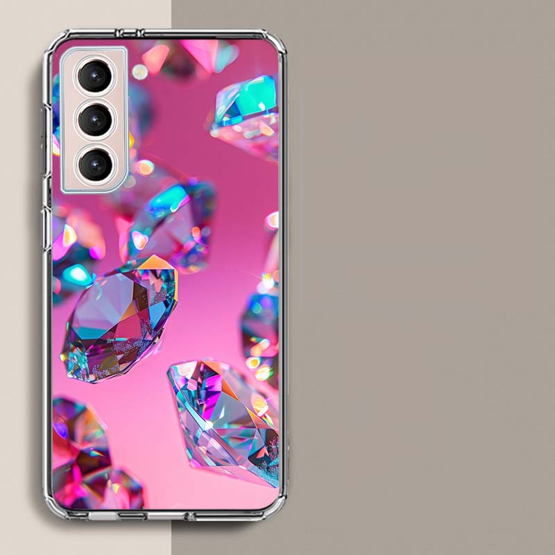 Сверкающий и Ослепительный Алмазный Камень Чехол для Телефона Для Samsung Galaxy S25 Edge S24 S23 FE S21 S20 S10 Plus S22 S26 Ultra Чехол Cl