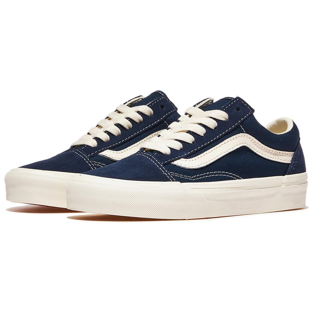 Vans Серия Old Skool Удобные Универсальные Модные Низкие Кеды для Скейтборда Унисекс Синий Белый VN000CT8DTQ