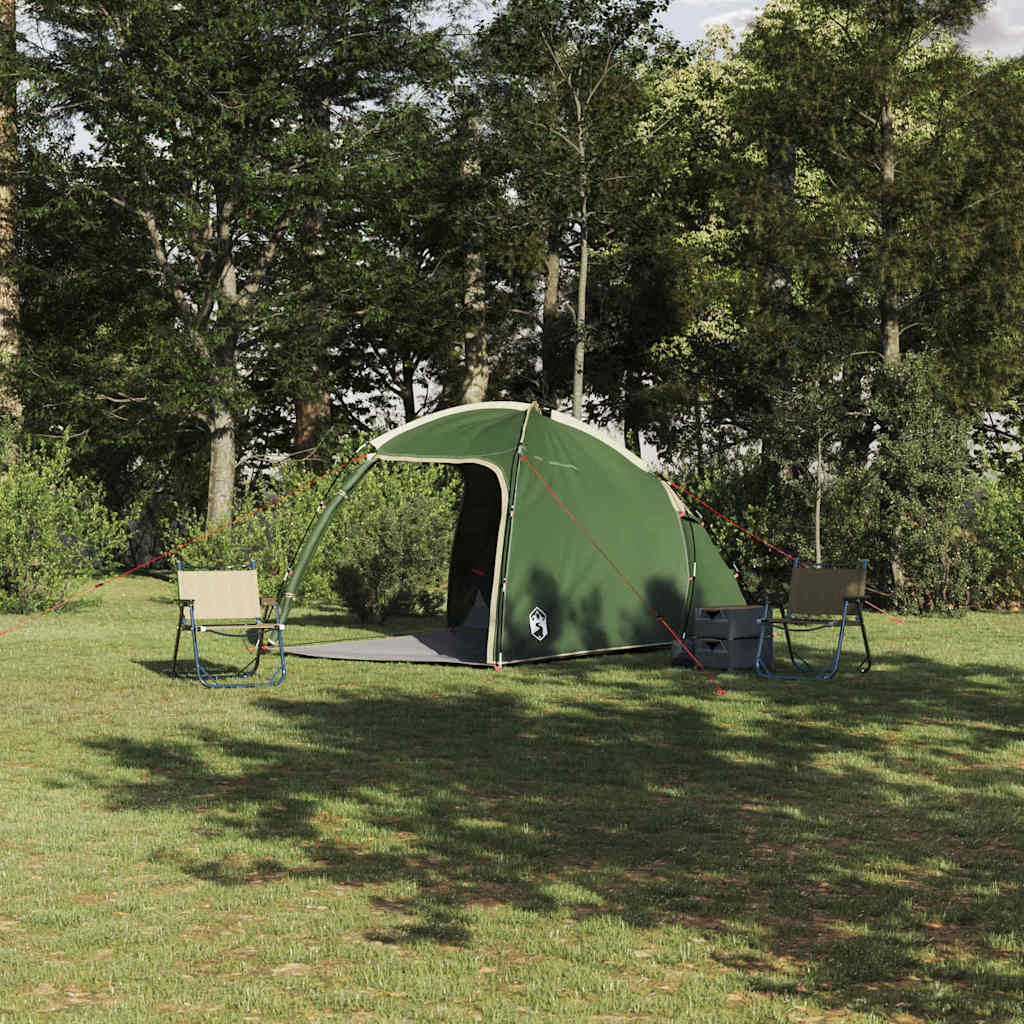 Cabin Tent with Roof and Storage Green 370 x 230 x 185 cm Taffeta