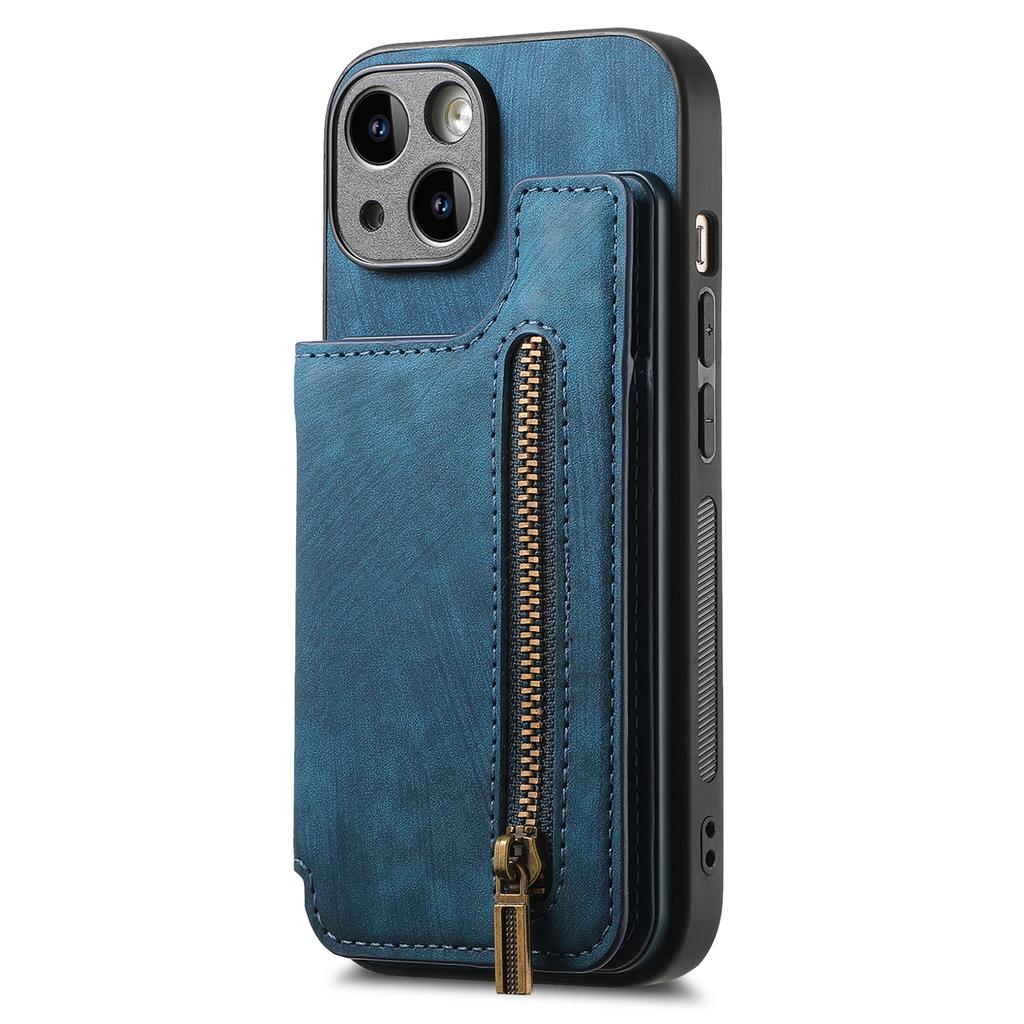 Zipper Cards Solt Wallet Leather Case For iPhone 16 Pro Max 15 14 Plus 13 12 11 XS XR Se2022 Pocket Magnetic Double Buckle Cover