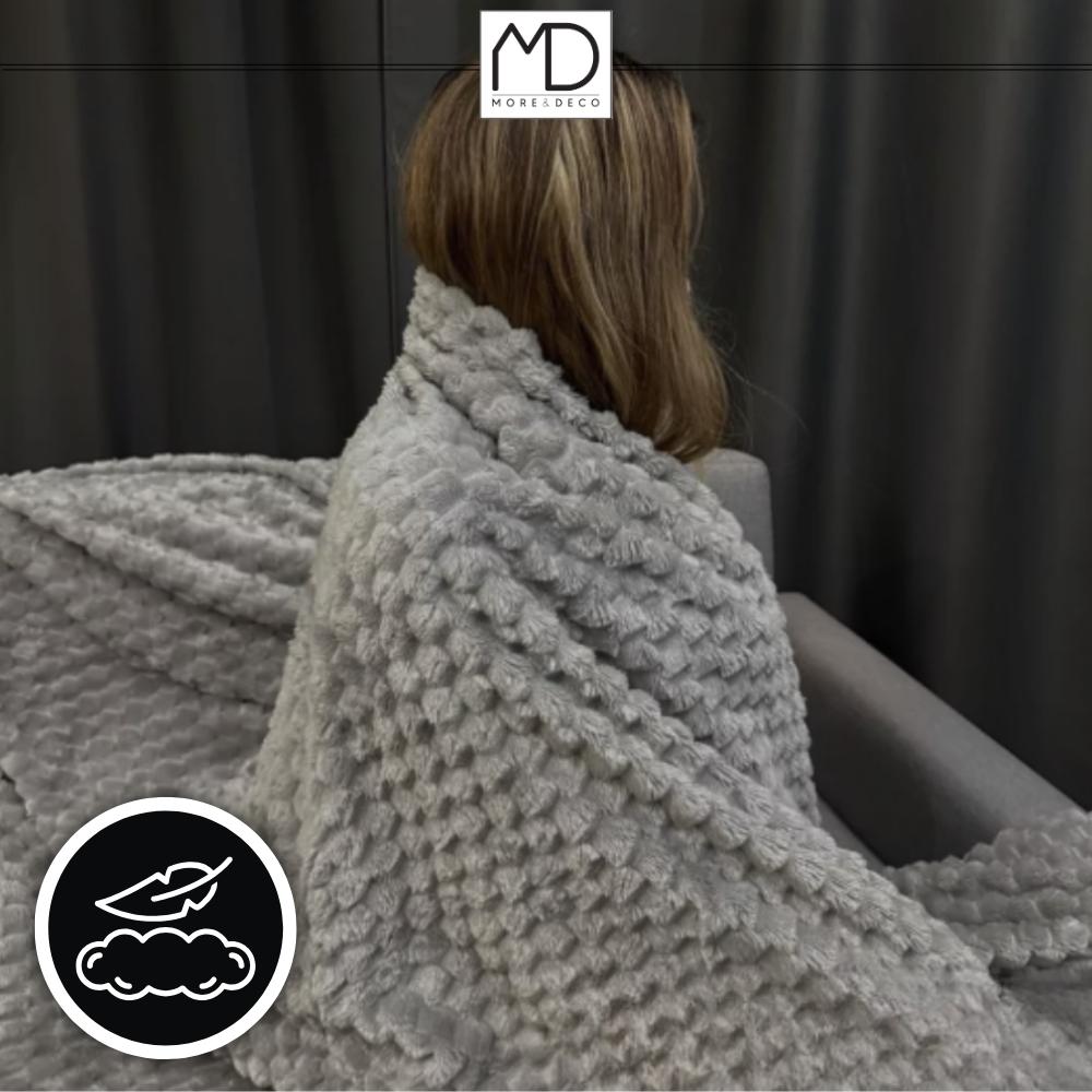 Blanket bed armchair decoration square embossed 160x200cm plaid birthday gift