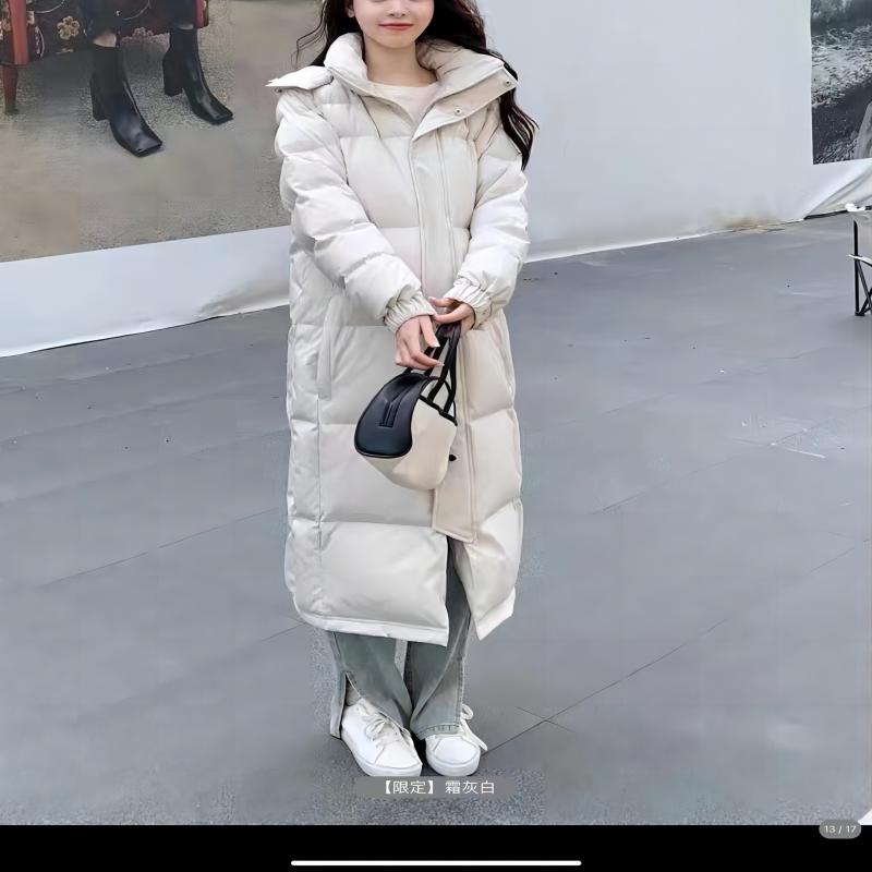 Женское осенне-зимнее утолщенное пальто средней длины длиной выше колена, пуховое пальто свободного размера