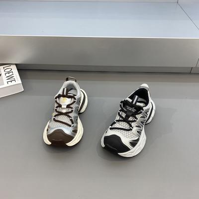 Европейская станция Кожаная платформа Кроссовки-папы Женские 2025 Осень Новые Сетчатые Дышащие Универсальные Повседневные Спортивные Беговые Кроссовки