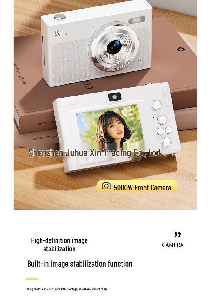 HD Dual-Camera Retro Digital Student Camera for Selfies and Travel