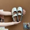 Vintage Mary Jane Shoes Women's 2025 Summer Fashion Light Mouth Versatile Casual Sweet One-Word Buckle Strap Flat Shoes