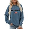 Women's Fashionable Casual Round Neck Loose Long Sleeved Printed Sweatshirt