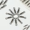 Steel 2# 4# 6# 8# 10# Bearing Barrel Double Rolling Heavy Duty Ball Fishing Swivel Connector