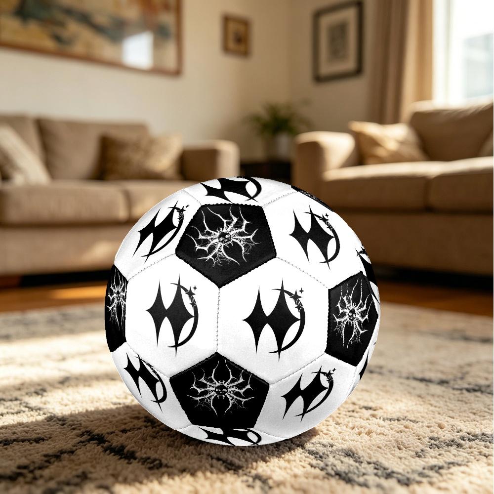 1PC Space Exploration Symbol Dark Spider Artwork Soccer Ball Size 5 Football Machine Sewn Indoor/Outdoor Universal Football Gift W81