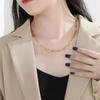 Скошенная цепочка в японском стиле из нержавеющей стали, женское трендовое ювелирное изделие в стиле Ins