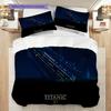 Titanics Final Voyage Sunset Bedding (1 * duvet cover + 2 * pillowcase, without core) 2D Flat Christmas birthday gift Soft and comfortable Bedding set