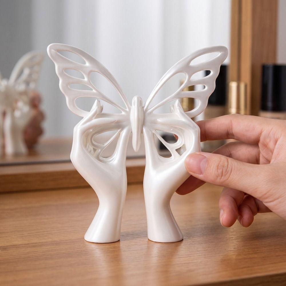 Hollow Twist Butterfly Statue Minimalist Desktop Art Ornament Abstract Butterfly Sculpture Home