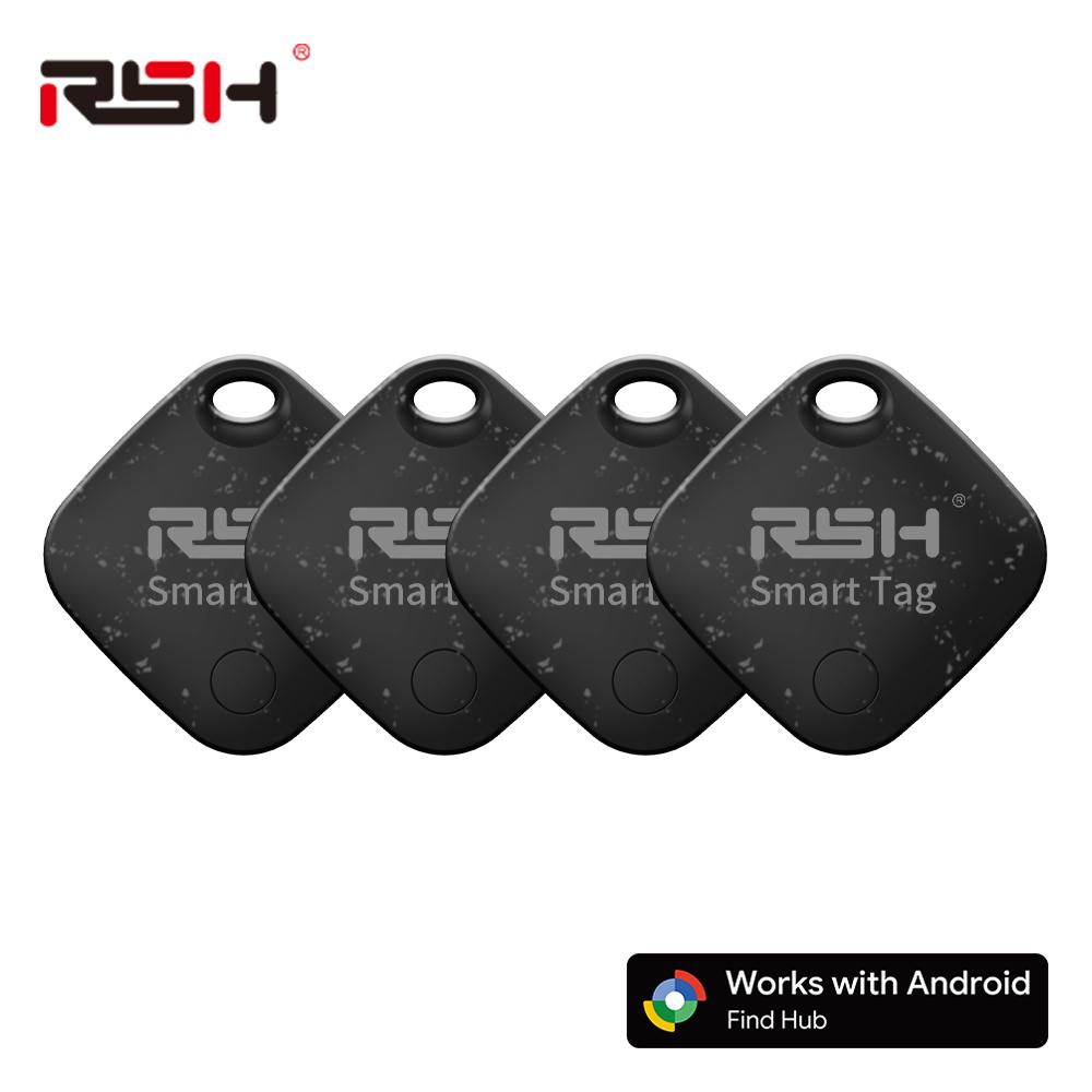 Комплект из 4 штук RSH Security GPS-трекер для автомобиля, кошелька, домашних животных, защита от потери, эко-смарт-метка для Google Find Hub, Android-локатор для Xiaomi Pixel