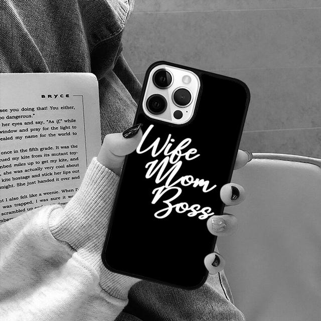 Чехол для телефона Wife Mom Boss funny для iPhone 17 Air 16 16e 15 13 14 11 12 Pro Max Plus coque fundas Shell