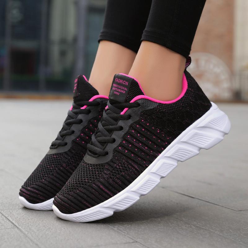 Кроссовки женские сетчатые сплошные нескользящие туфли на шнуровке кроссовки повседневная обувь женская вулканизированная студенческая обувь для женщин Zapatos Mujer