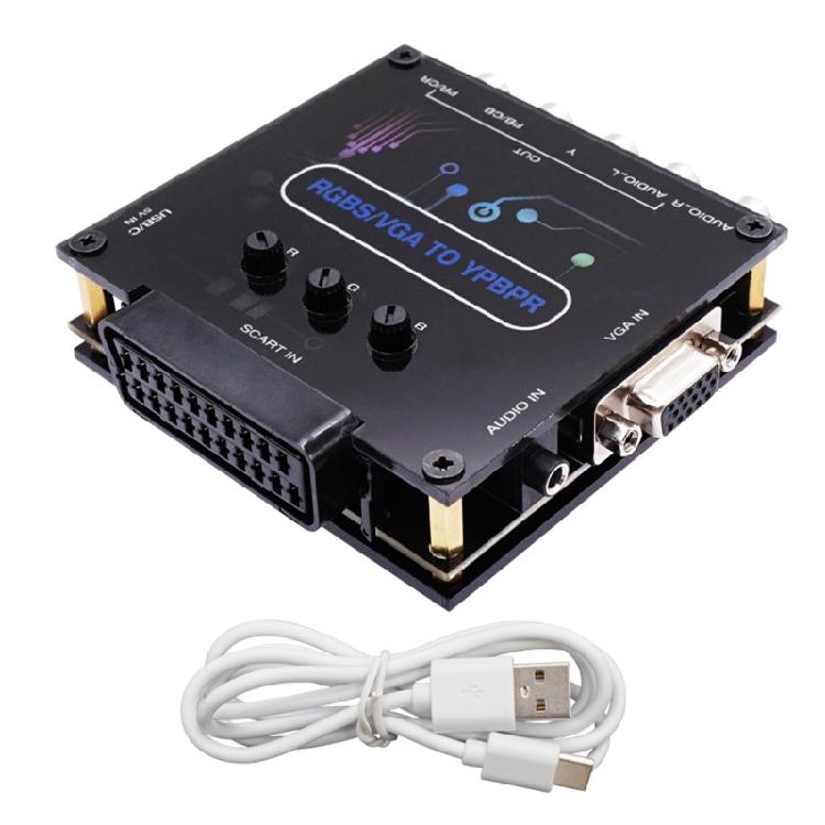 RGBS VGA SCART в YPBPR Компонентный Конвертер SCART VGA Композитный Порт для MD/для