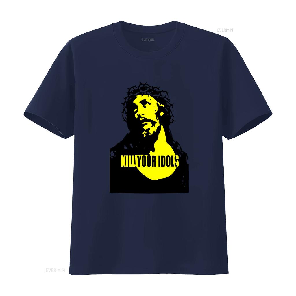 Kill Your Idols Jesus Punk Rock Music T Shirt Bold Design for Rebellious Souls vintage Washed Stylish Comfortable Unisex
