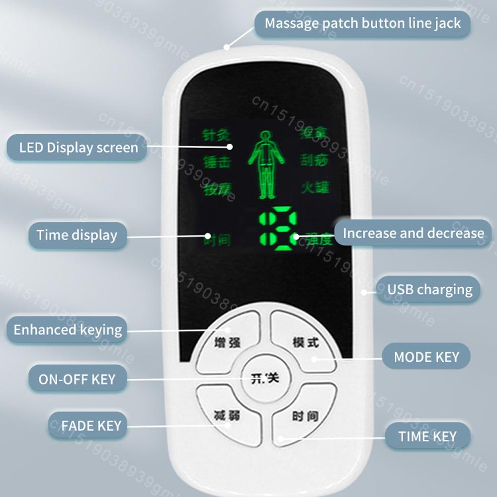 EMS Electric Muscle Therapy Stimulator 6 Modes Tens Unit Machine Meridian Physiotherapy Pulse Abdominal Prostate Body Massager