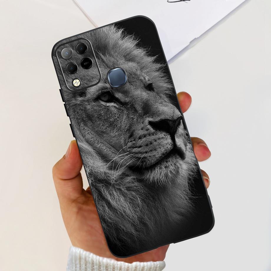 For Infinix Hot 11 G37 4G Case Cover Soft TPU Black Silicone Funda for Infinix Hot11 G37 Infinix X689F Fashion Pattern Bumper