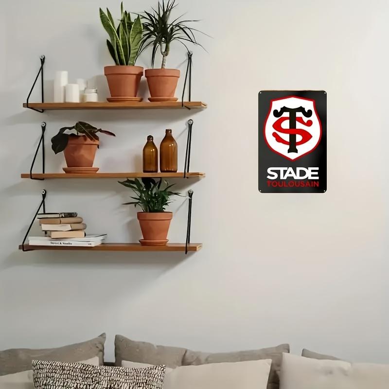 Винтажная металлическая табличка Stade Toulouse - 20,32x30,48 см, Ретро-искусство для стены из железа с предварительно просверленными отверстиями, Прочный декор для дома, бара, гаража