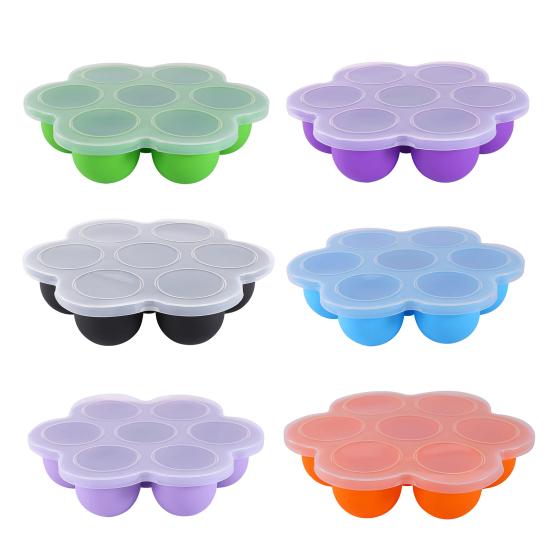 Силиконовая форма для льда с 7 отверстиями и герметичной крышкой, легкосъемный пищевой лоток для льда для домашнего мороженого, десертов и холодных напитков