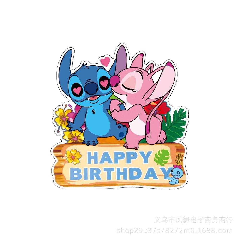 Пятнистый Синий Стич Украшения для Вечеринки Синяя Звезда Детская Бумажная Тарелка Бумажный Стакан Флаг Коробка для Конфет